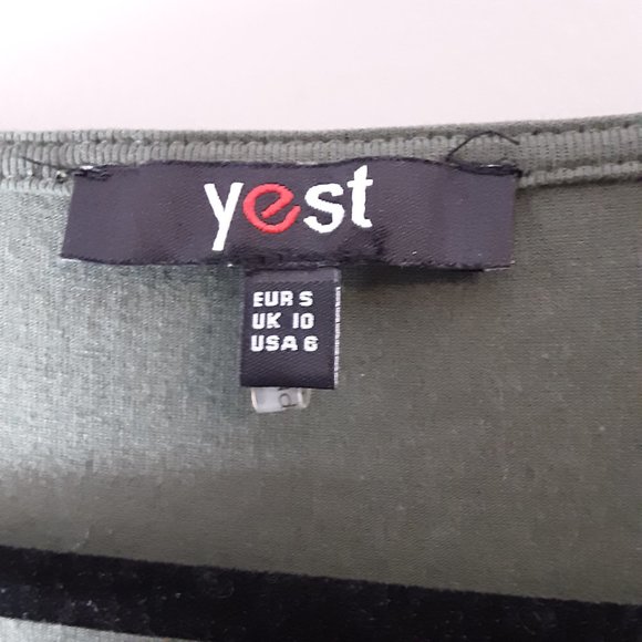 Yest European Brand - Green Long Sleeve Top Blouse T-shirt Size S/M - Picture 10 of 10